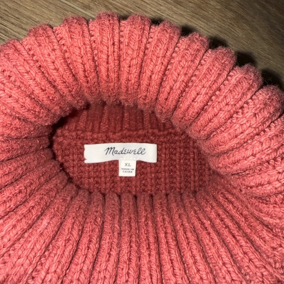Madewell Women's Turtleneck Sweater in color Brick XL - Picture 5 of 9